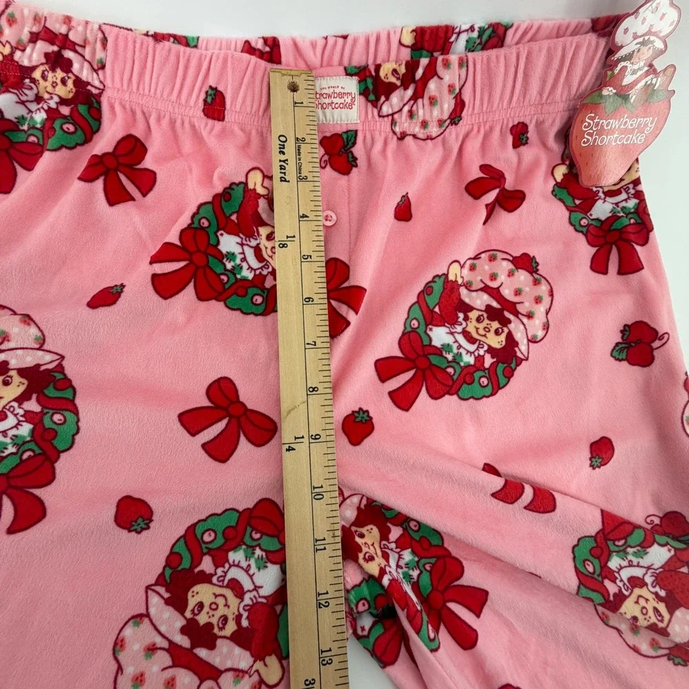 Strawberry Shortcake Pajama Pants Pink Fleece Kids Size XL‎